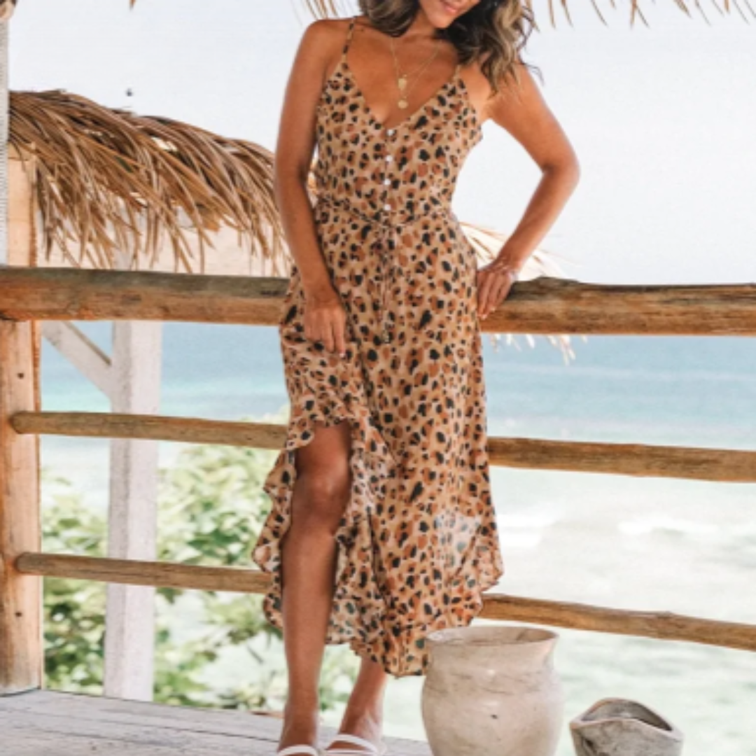 Lena™ | Leopard Maxi Dress