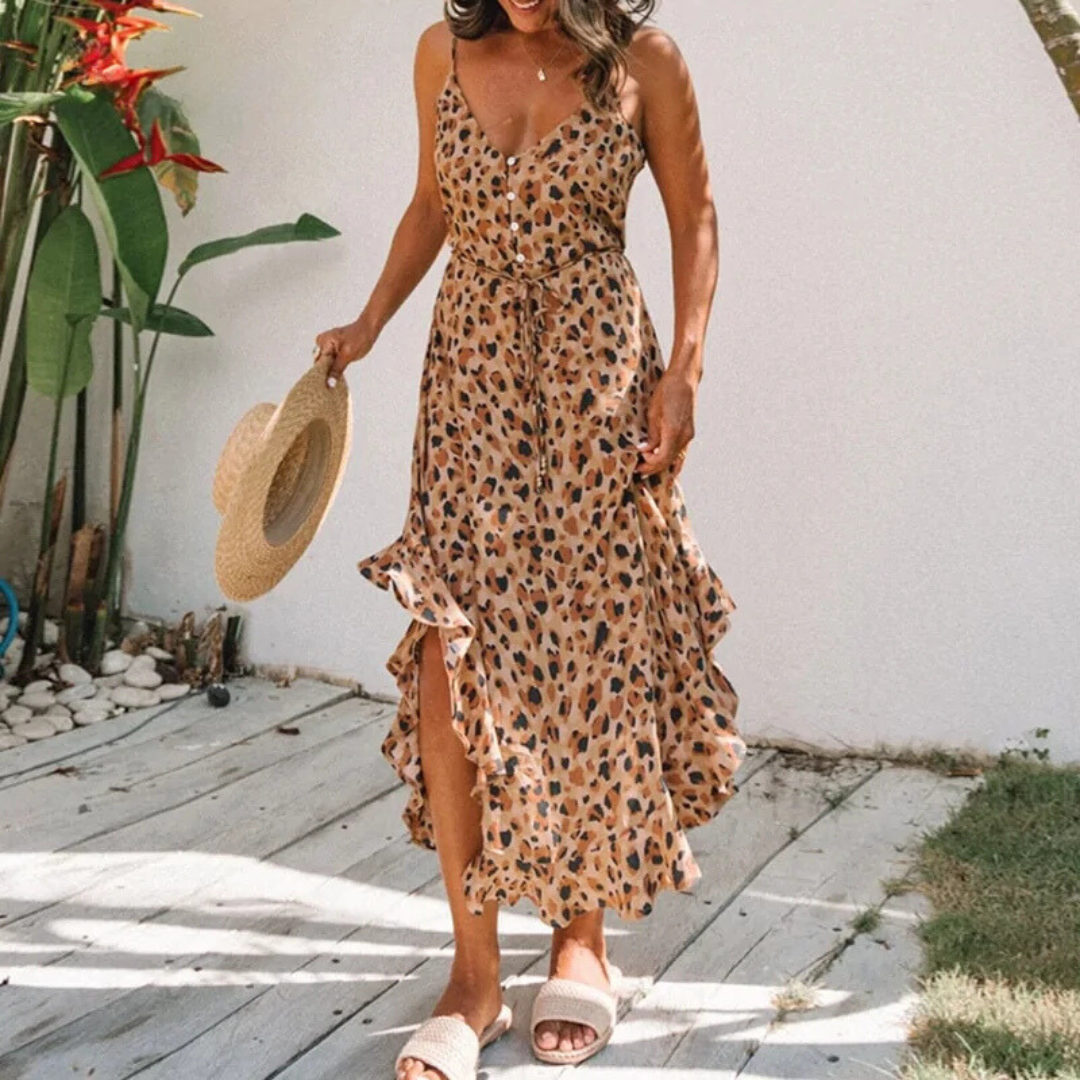 Lena™ | Leopard Maxi Dress