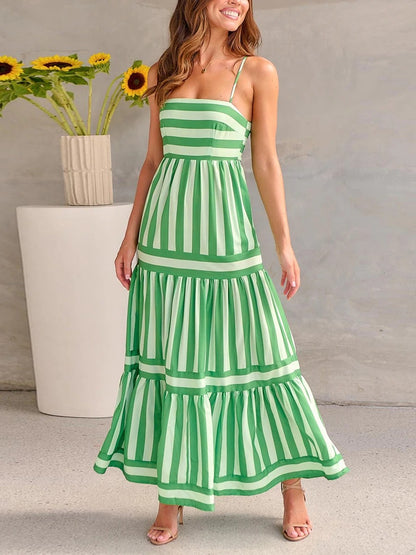 Chloe™｜Block Stripe Maxi Dress