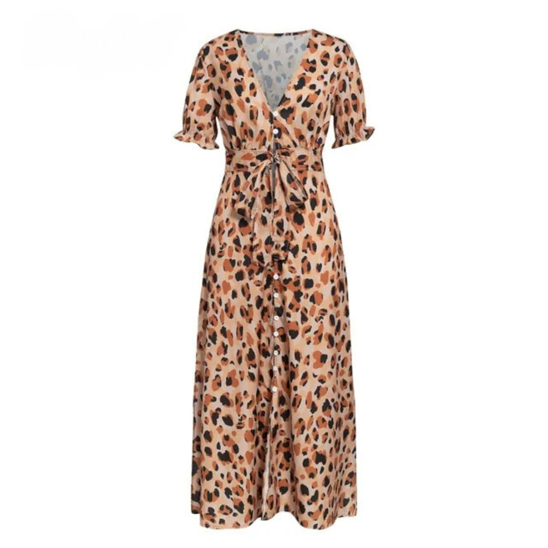 Lena™ | Leopard Maxi Dress