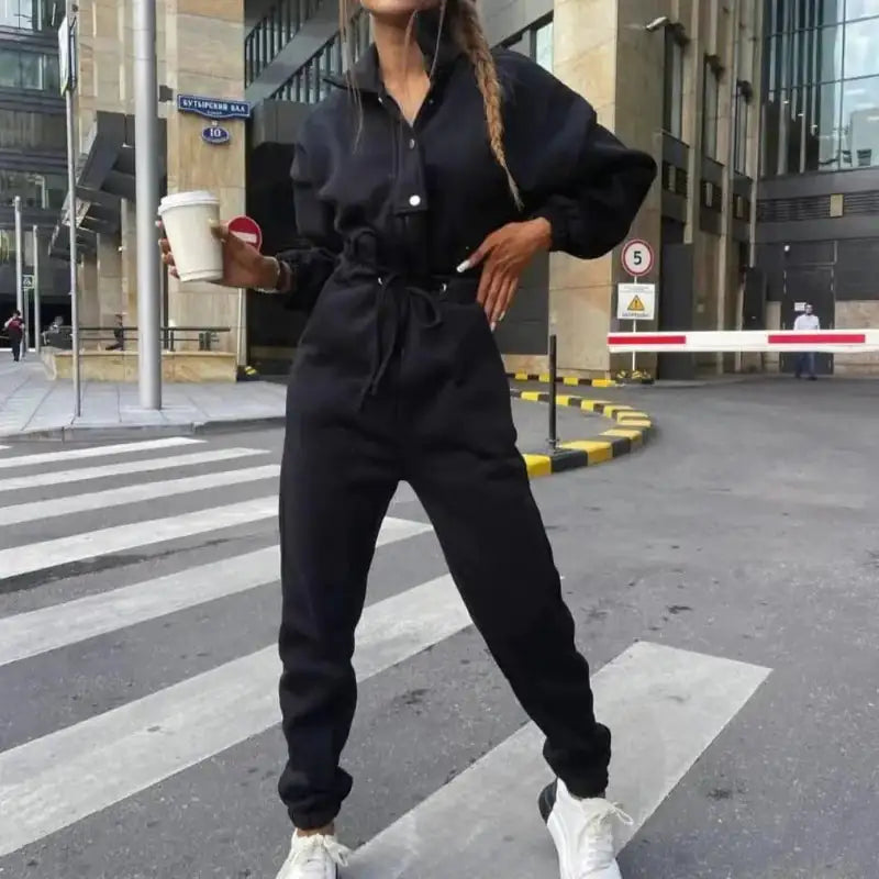 Cozy Casual Sweatsuit Jumpsuit