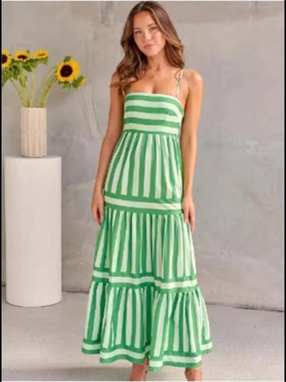 Chloe™｜Block Stripe Maxi Dress