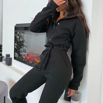 Cozy Casual Sweatsuit Jumpsuit