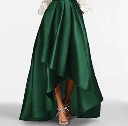 Green Color Block V-Neck Maxi Dress